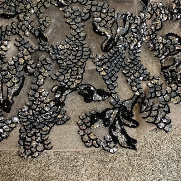 Crystal rhinestone strapless dress gown - Picture 4 of 11